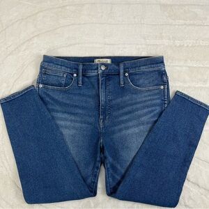 Like New Madewell 10" High Rise Skinny Crop Jeans 32P Med Wash Ankle